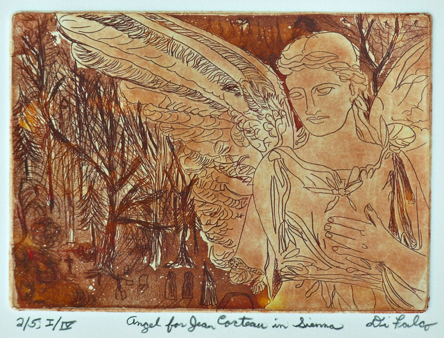 Artist Jerry  Di Falco. 'Jean Cocteau Angel' Artwork Image, Created in 2017, Original Digital Art. #art #artist
