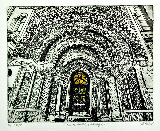 Jerry  Di Falco  'Masonic Portal Philadelphia', created in 2019, Original Digital Art.