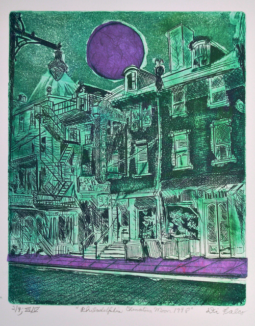 Jerry  Di Falco  'Philadelphia Chinatown 1948', created in 2019, Original Watercolor.