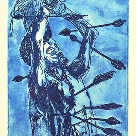 saint sebastian in blue By Jerry  Di Falco