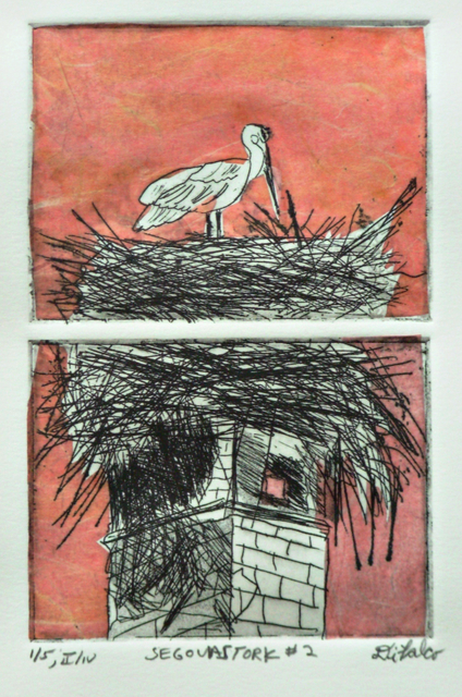 Jerry  Di Falco  'Segovia Stork Two', created in 2018, Original Digital Art.