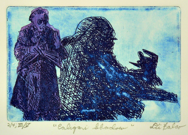 Artist Jerry  Di Falco. 'Shadow Of Caligari' Artwork Image, Created in 2018, Original Watercolor. #art #artist