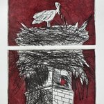 stork in segovia three By Jerry  Di Falco