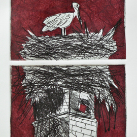 stork in segovia three By Jerry  Di Falco