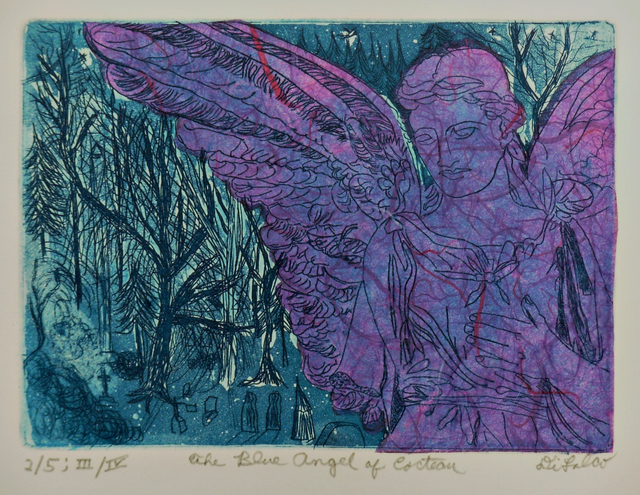 Artist Jerry  Di Falco. 'The Blue Angel Of Cocteau' Artwork Image, Created in 2017, Original Digital Art. #art #artist