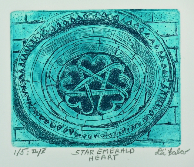 Artist Jerry  Di Falco. 'The Star Of Emerald Hearts' Artwork Image, Created in 2017, Original Digital Art. #art #artist