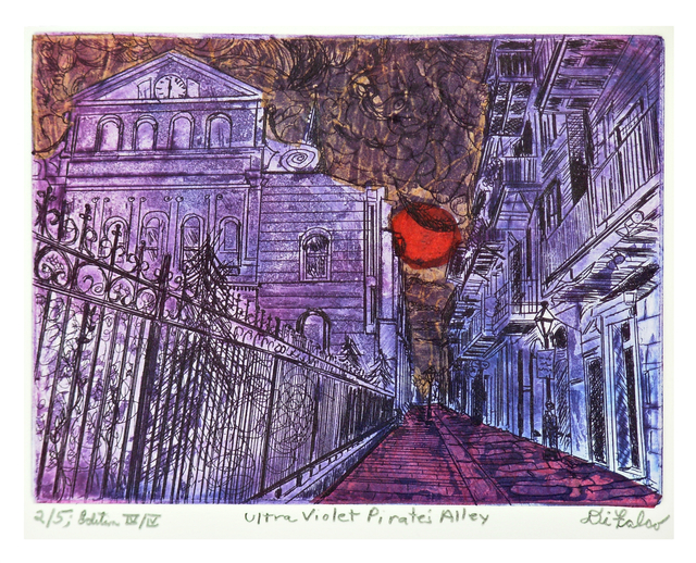 Artist Jerry  Di Falco. 'Ultra Violet Pirates Alley' Artwork Image, Created in 2017, Original Digital Art. #art #artist