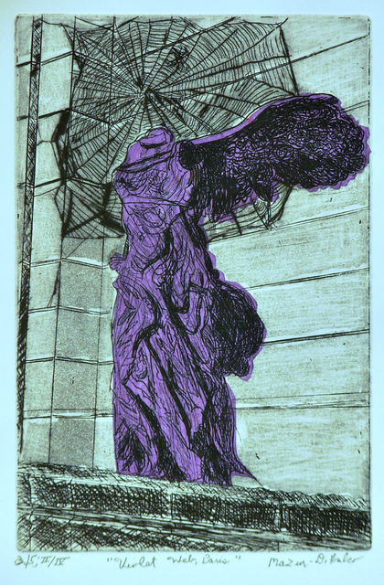 Artist Jerry  Di Falco. 'Web Of Violet Paris' Artwork Image, Created in 2019, Original Digital Art. #art #artist