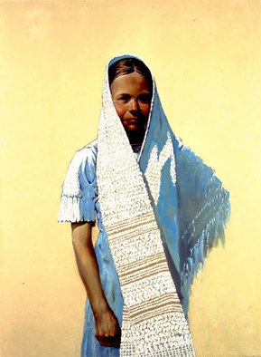 Ghenadie Sontu: 'Sarah', 2007 Oil Painting, Religious.  Sarah the wife of Abraham ...