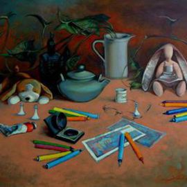 Ghenadie Sontu: 'Short Studio Stories', 2014 Oil Painting, Still Life. Artist Description: Short Studio Stories - still life, oil painting by Ghenadie Sontu...