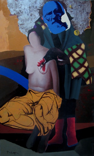 Gheorghe Lungu  'Nunta', created in 2016, Original Painting Oil.