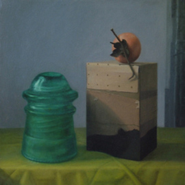 Karen Parker: 'Persimmon Insulator', 2008 Oil Painting, Still Life. Artist Description:  From my new series ...