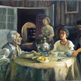 evening dinner By George Grant