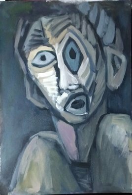 George Grant: 'portrait of apprentice', 2021 Oil Painting, Figurative. There are no rules in art and you learn it as you goBecome crazy first in order to be able to paint.  I came to destroy your centuries old biases.  You are here to discover real beauty of art and it s mistereis. ...