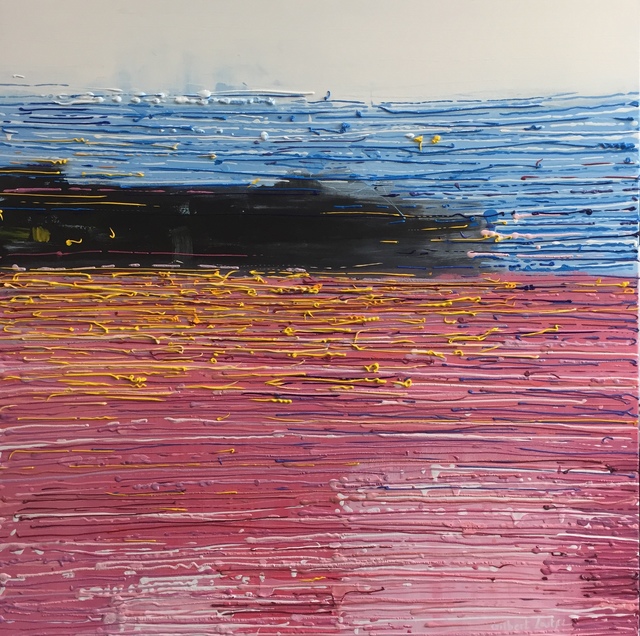 Artist Gilbert Loutfi. 'Pink Ocean' Artwork Image, Created in 2018, Original Painting Oil. #art #artist