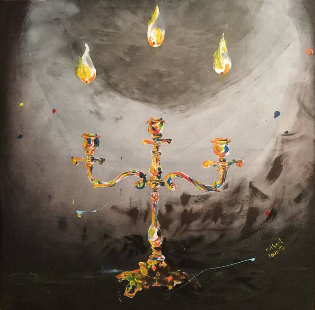 Gilbert Loutfi  'The Ghost Candles', created in 2016, Original Painting Oil.