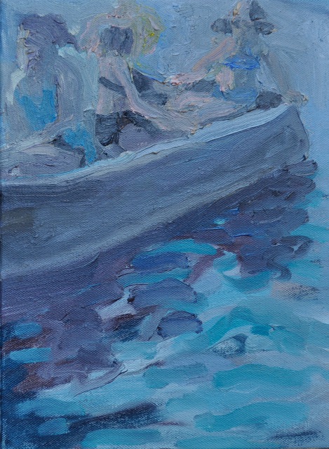 Gillian Bedford  'Come Boating', created in 2013, Original Painting Oil.