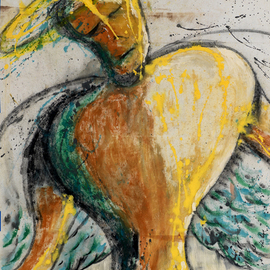 Giorgio Tuscani: 'Illuminata I', 2007 Acrylic Painting, Abstract Figurative. Artist Description:  The Soul is the Guardian Angel of Mortals. . . . original acrylic/ pastel/ charcoal on linen ...
