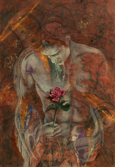 Artist Giorgio Tuscani. 'The Heart Finds Peace Through Love' Artwork Image, Created in 2007, Original Pastel. #art #artist