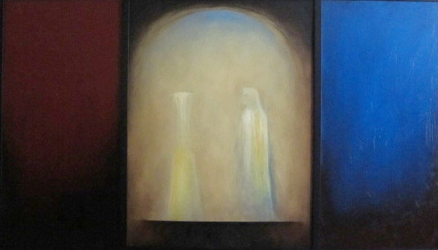 Artist George Kofas. 'Angel At The Altar' Artwork Image, Created in 2011, Original Printmaking Etching. #art #artist