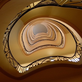 Glen Sweeney: 'dizzy', 2006 Color Photograph, Architecture. Artist Description: A spiral staircase in an hotel in Cannes, France. Always a mesmerising subject. Staircase, spiral, Cannes , France. ...