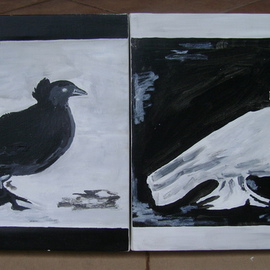 black and white peace doves By Godwin Constantine