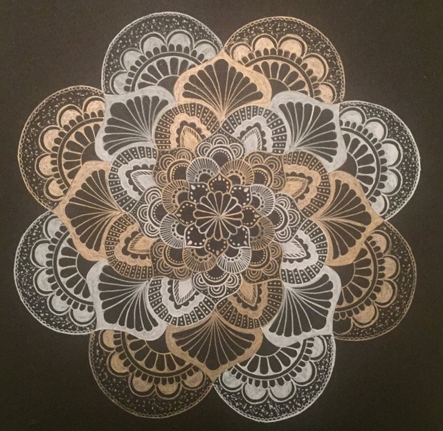 Rabina Byanjankar Shakya  'Spiral Flow', created in 2017, Original Painting Ink.