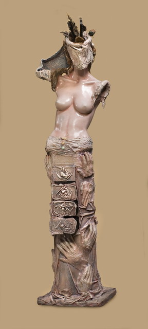 Lila Goldner  'Roza', created in 2004, Original Sculpture Steel.