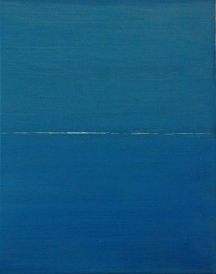 Goran Petmil: 'WHITE LINE', 2013 Oil Painting, Beach.  THE BEACH, PAINTING OF THE BEACH, THE OCEN AND THE SKY ARE THE SAME COLOR. THE HORIZON, OIL ON CANVAS ...