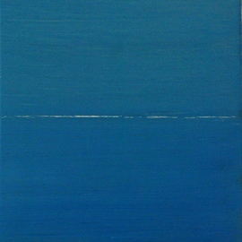 Goran Petmil: 'WHITE LINE', 2013 Oil Painting, Beach. Artist Description:  THE BEACH, PAINTING OF THE BEACH, THE OCEN AND THE SKY ARE THE SAME COLOR. THE HORIZON, OIL ON CANVAS ...