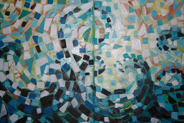 Gordana Pogledic Jancetic  'Waves', created in 2013, Original Painting Oil.