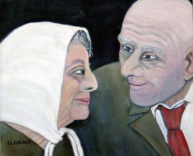 Artist Ghassan Rached. 'Lasting Love 1' Artwork Image, Created in 2003, Original Painting Oil. #art #artist