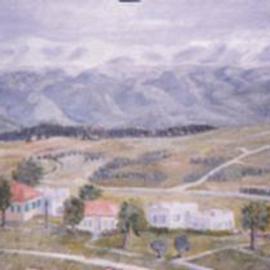 Ghassan Rached: 'Mount Haramoun', 2000 Oil Painting, Landscape. Artist Description: Mount Haramoun, A view from Marjayoun. ...