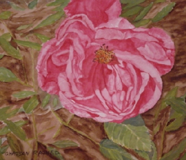 Ghassan Rached  'Rose', created in 2002, Original Painting Oil.