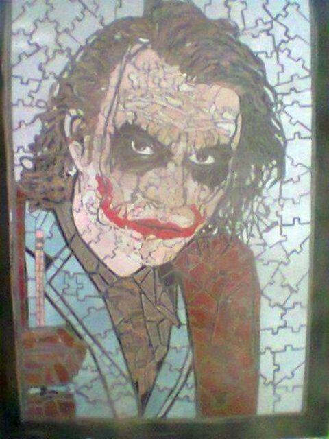 Artist Graham Dutton. 'Heath Ledger As Joker' Artwork Image, Created in 2014, Original Ceramics Handbuilt. #art #artist