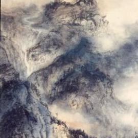 Grace Auyeung: 'CosmicVision2', 2001 Other Painting, Landscape. Artist Description: This painting was done with Chinese ink and color on paper. The landscape reflects an image of the Mind rather than the physical reality. ...
