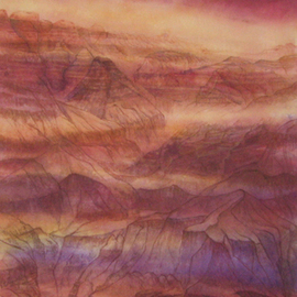 Grace Auyeung: 'Dance of Tai Heng Mountains', 2007 Ink Painting, Landscape. 