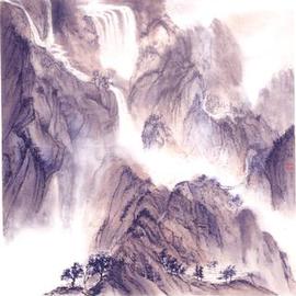 Grace Auyeung: 'Ethereal', 2001 Other Painting, Landscape. Artist Description: This painting depicts a sense of timelessness versus the transience of human events. ...