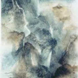 Grace Auyeung: 'Make believe', 2001 Other Painting, Landscape. Artist Description: This painting was done with Chinese ink and color on paper.  It is a dreamscape and the technique is more than one step from the traditional. ...