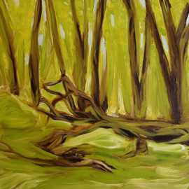 Michael Greene: 'the escape', 2007 Oil Painting, Landscape. 