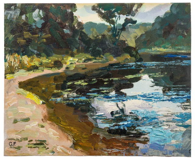 Gregori Furman  'Afternoon By The Shore', created in 2015, Original Painting Oil.
