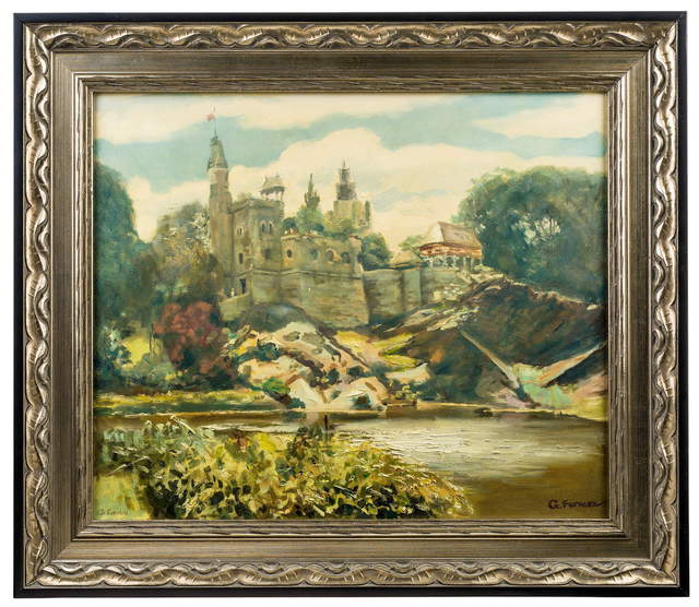 Gregori Furman  'Castle In Spring', created in 2014, Original Painting Oil.