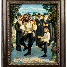 Gregori Furman Artwork Judaica, 2015 Oil Painting, Judaic