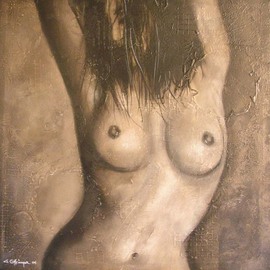 Greg Ottlinger: 'I Saw Her II', 2006 Acrylic Painting, Erotic. Artist Description:  acrylic on textured canvas ...