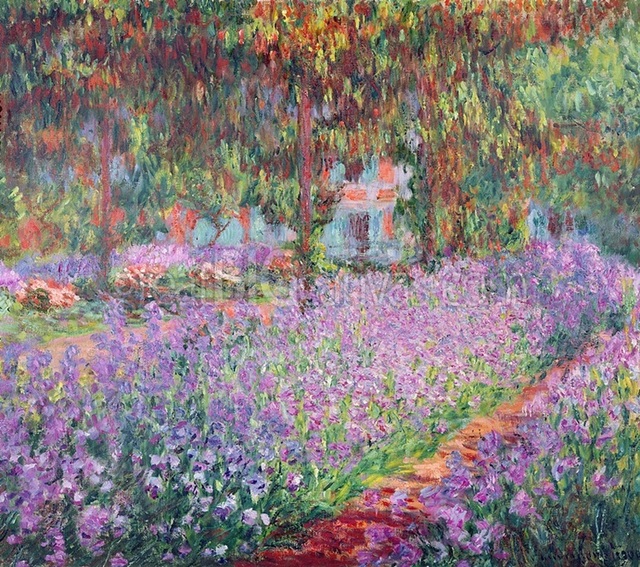 Artist Andrew Giffen. 'The Arrists Garden At Giverny' Artwork Image, Created in 2000, Original Painting Oil. #art #artist