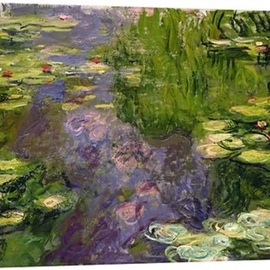 Andrew Giffen: 'waterlillies', 2014 Oil Painting, Botanical. Artist Description: waterlillies and water...
