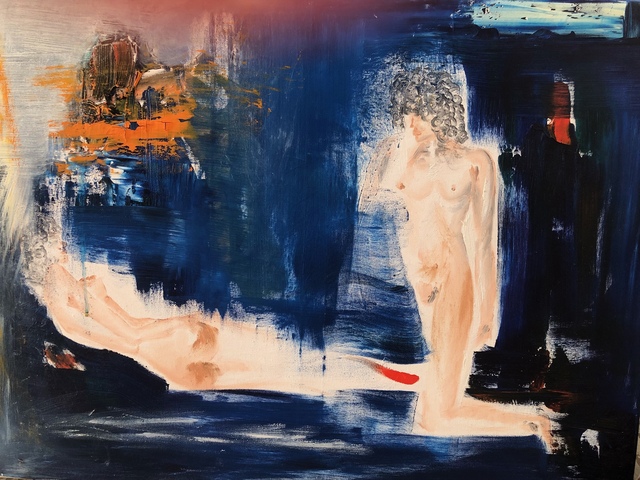 Guliz Gozuguzel  'Blue Day Dream', created in 2022, Original Painting Oil.