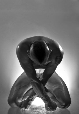Gustavo Hannecke: 'human ribbon', 2007 Black and White Photograph, Undecided. 