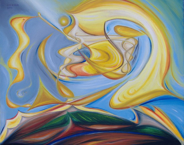 Istvan Gyebnar  'Global Warming And Other Atmospheric Phenomena', created in 2007, Original Pastel Oil.