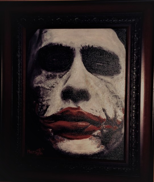 Andreas Halidis  'The Joker', created in 2008, Original Painting Oil.